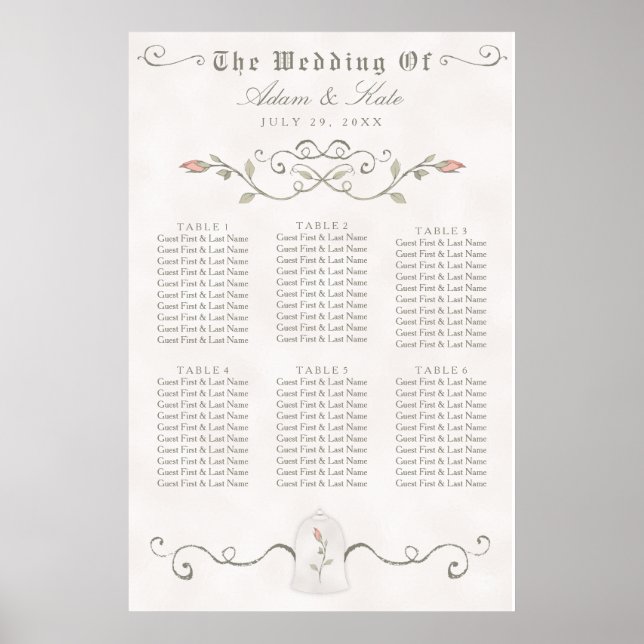 SEATING CHART 31 - 60 | Elegant Beauty Wedding (Front)