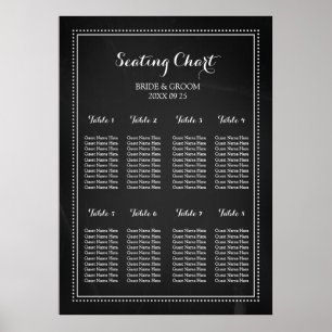 Seating Chart 8 Tables Chalkboard