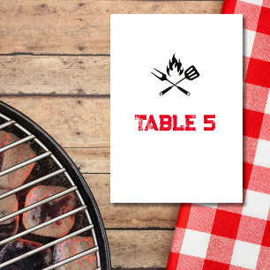 Seating Chart BBQ Baby couples baby shower theme Table Number