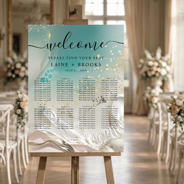 Seating Chart | Ethereal Shoreline Teal Ocean (Creator Uploaded)