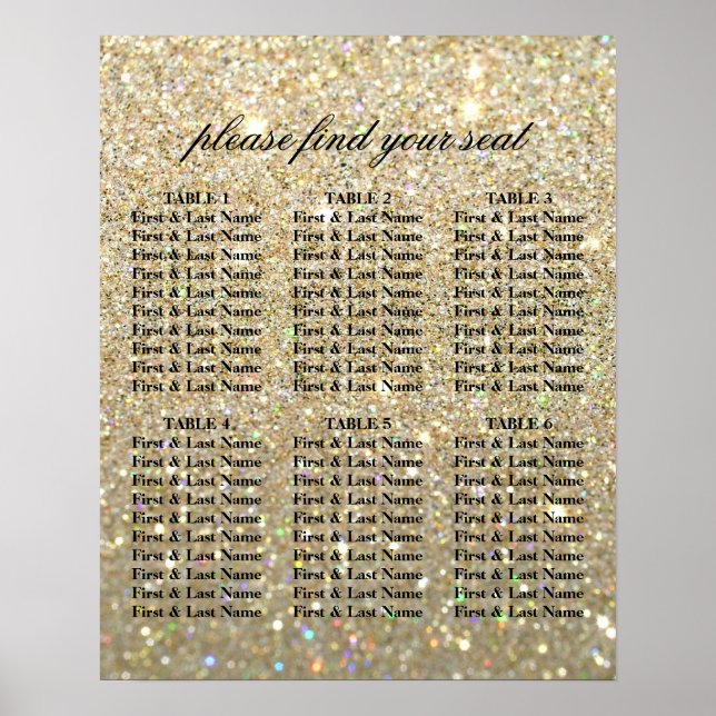 Seating Chart - Gold Glit Fab (Front)