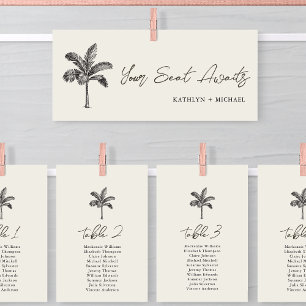 Seating Chart Header Minimalist Palm Tree Card