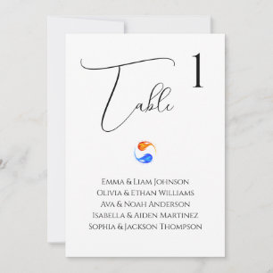 Seating Charts- Wedding-Twin Flames-White- Invitation