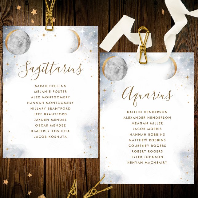 Seating Plan Celestial Table Name with Guest Names (Creator Uploaded)