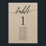 Seating Plan Individual Table Card Modern Script<br><div class="desc">Plan a stylish celebration with this modern invitation that your guests will adore. 
Design by © berryberrysweet . Printable digital files are available! Visit our website at www.berryberrysweet.com for more details!</div>