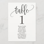 Seating Plan Table Card Lovely Calligraphy<br><div class="desc">Plan a stylish celebration with this modern invitation that your guests will adore. 
Design by © berryberrysweet . Printable digital files are available! Visit our website at www.berryberrysweet.com for more details!</div>