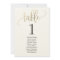 Seating Plan Table Card Lovely Calligraphy