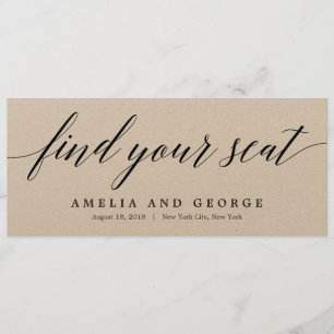 Seating Plan Title Card - Modern Script