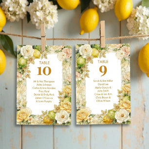 Seating Table Luxury Mediterranean Lemons & Flower