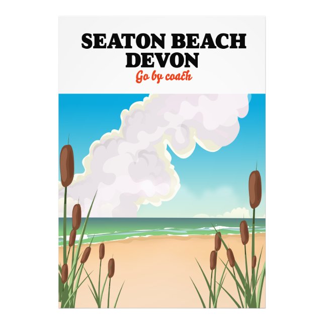 Seaton Beach Dorset travel poster (Front)