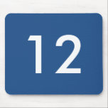 Seattle 12 Football Fan Mouse Pad<br><div class="desc">Show your Seattle Football team spirit on your desk with this "12" fan mouse pad. Makes a great gift for a Seahawks fan.  Personalise with your fan's name or other text.</div>