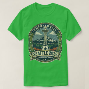 Seattle 2026 World Cup Host City Vintage Football  T-Shirt