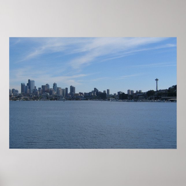 Seattle and Lake Union Poster (Front)