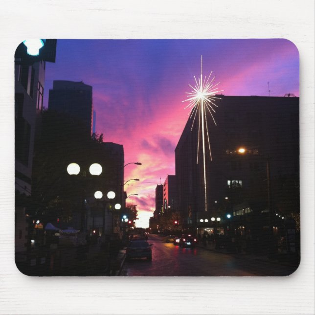 Seattle at dusk mouse pad (Front)