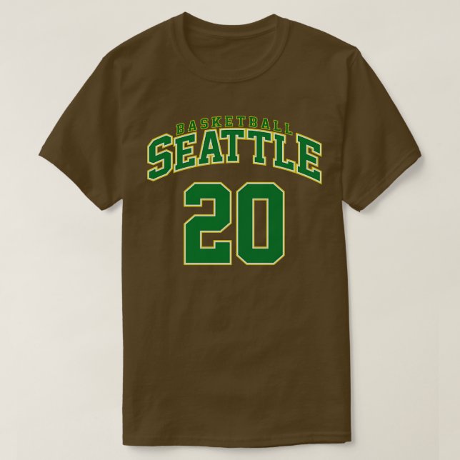 Seattle Basketball Player Number 3 T-Shirt (Design Front)