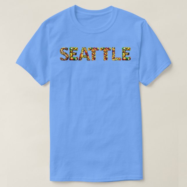 Seattle city fruit style T-Shirt (Design Front)