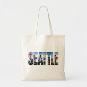 Seattle City Skyline Iconic Seattle Landmarks Tote Bag