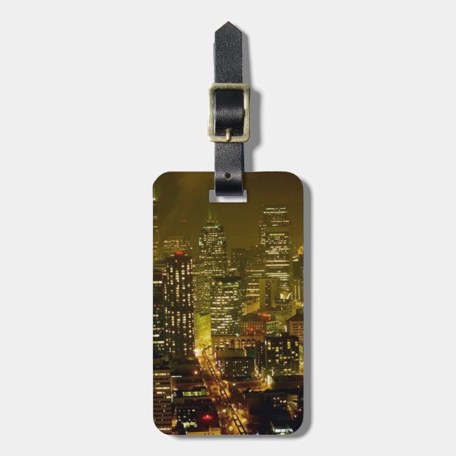 Seattle city view luggage tag (Front Vertical)