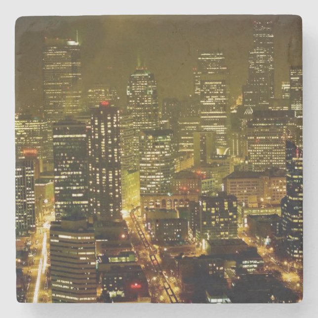 Seattle city view stone coaster (Front)