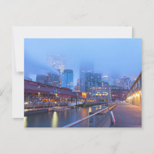 Seattle Cityscape at Dawn Postcard