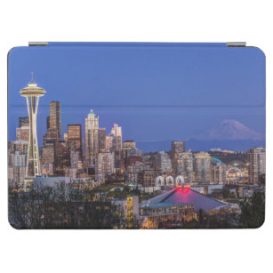 Seattle, Downtown and Mt. Rainier at Twilight iPad Air Cover
