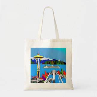 Seattle Emerald City Image Tote Bag