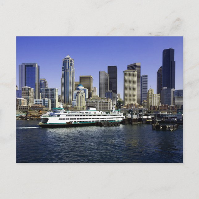 Seattle Ferry Washington State Postcard (Front)