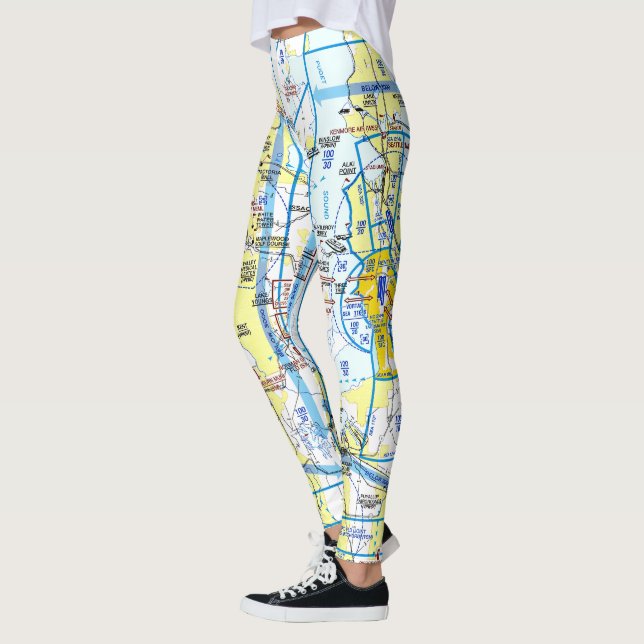 Seattle Flyway Chart leggings (Left)