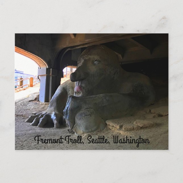 Seattle Fremont Troll #2 Postcard (Front)