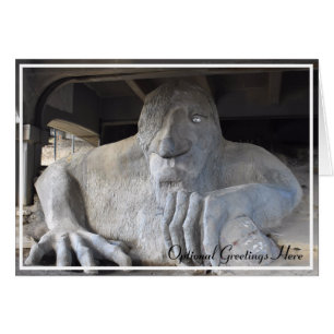 Seattle Fremont Troll Blank Greeting Card