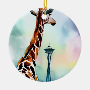 Seattle Giraffe Ornament