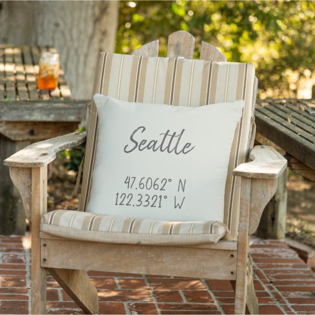 Seattle GPS Coordinates Longitude Latitude      Cushion (Chair)