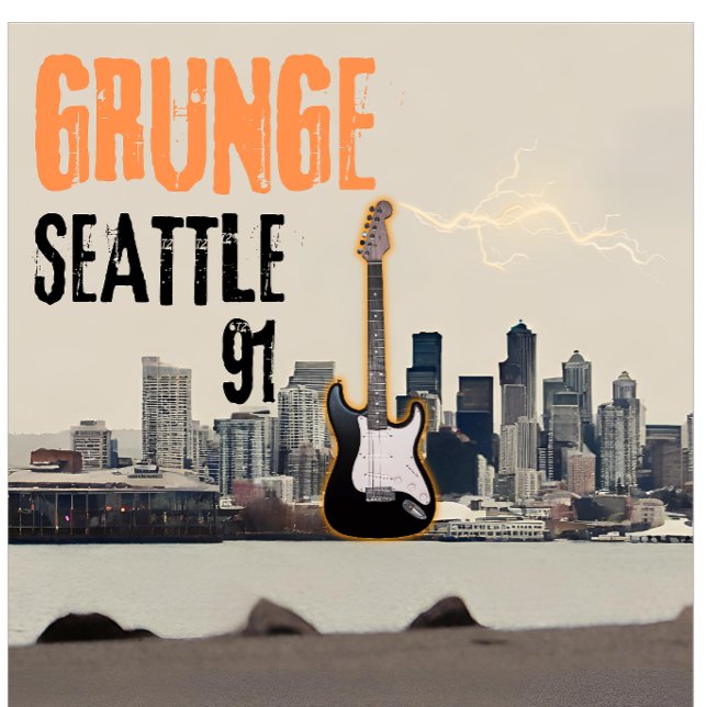 Seattle Grunge Music 1991 T-Shirt (Creator Uploaded)