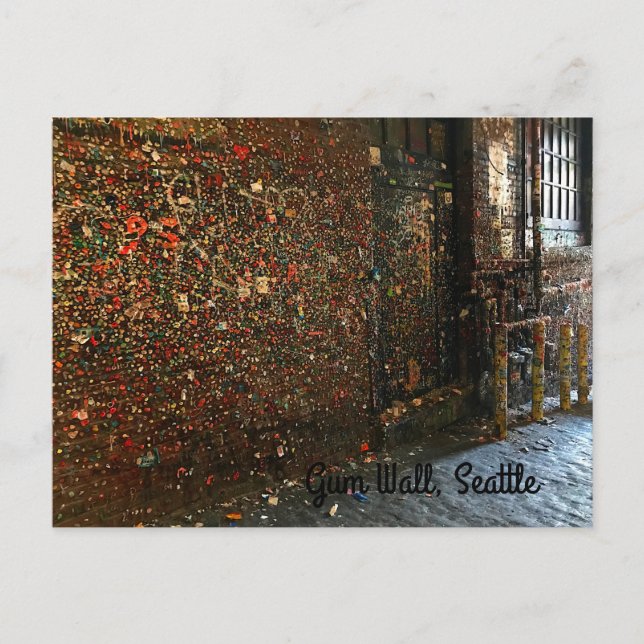 Seattle Gum Wall #1 Postcard (Front)