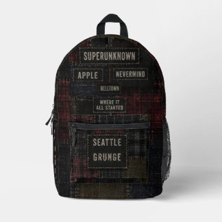 Seattle in the 90s printed backpack