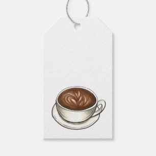 Seattle Latte Coffee Cup Latte Cappuccino Barista Gift Tags