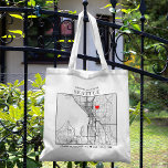 Seattle Love Locator | Wedding Tote Bag<br><div class="desc">A fun tote bag for a wedding or any other occasion taking place in the beautiful city of Seattle, Washington. This tote features an overhead map of the city centre inside a black-bordered box framer. On the top sits a short welcome greeting and the name of the city. On the...</div>