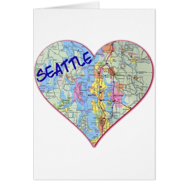 Seattle Map Heart (Front)