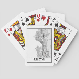 Seattle Map Playing Cards