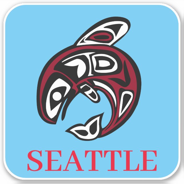 Seattle Native American Haida Orca Killer Whale (Front)