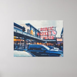Seattle Pike Market Canvas Print