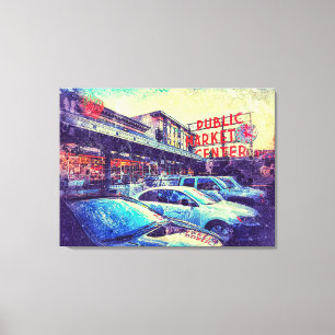 Seattle Pike Market Canvas Print