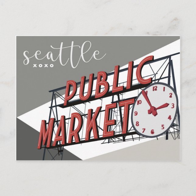 Seattle Pike Place Postcard (Front)