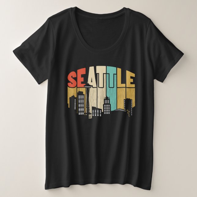 Seattle Plus Size T-Shirt (Design Front)
