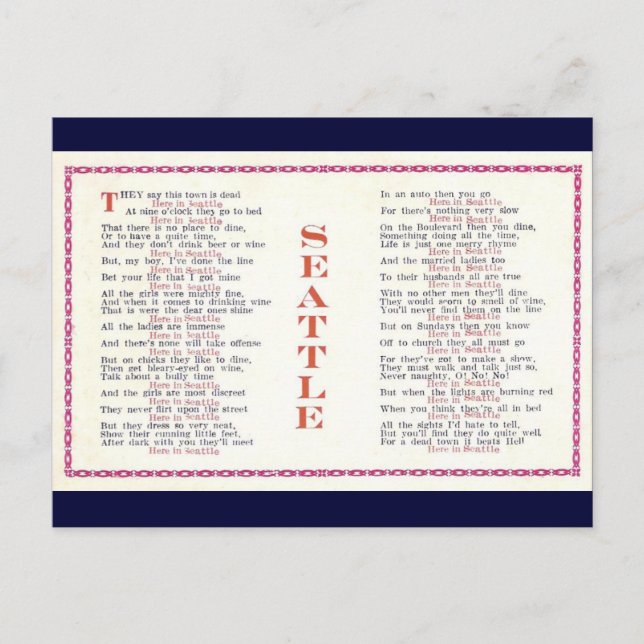 Seattle Postcard (Front)