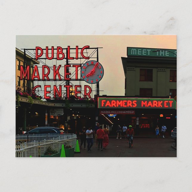 Seattle Public Market Centre #1 Postcard (Front)