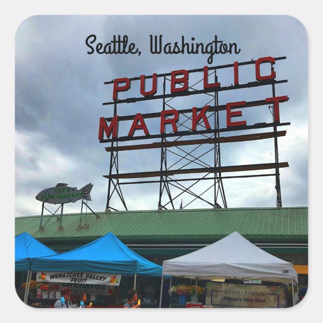Seattle Public Market Centre #2 Stickers (Front)