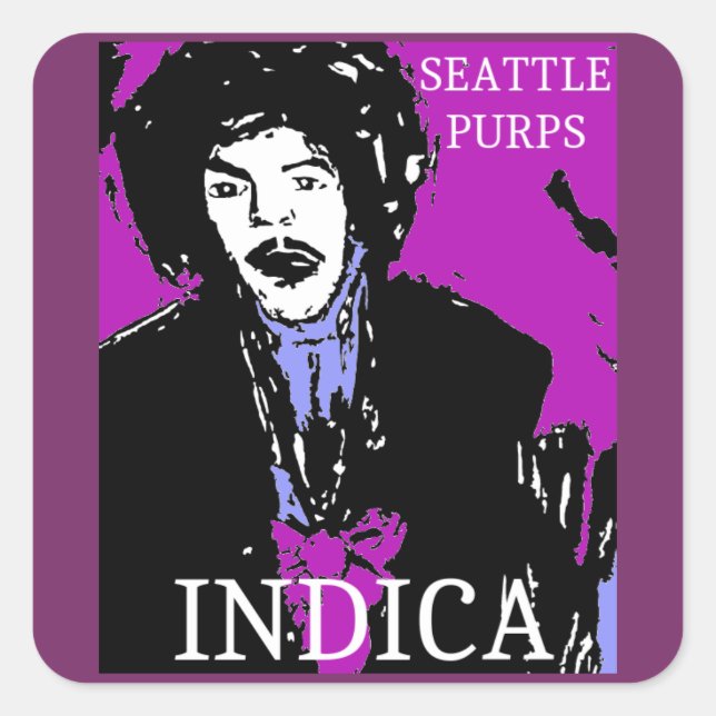 SEATTLE PURPS INDICA SQUARE STICKER (Front)