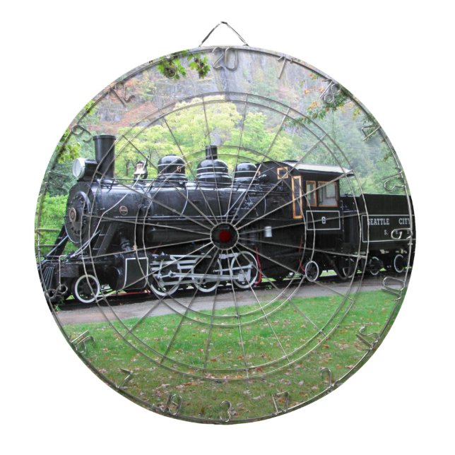 Seattle Retired Railroad Train Engine Dartboard (Front)