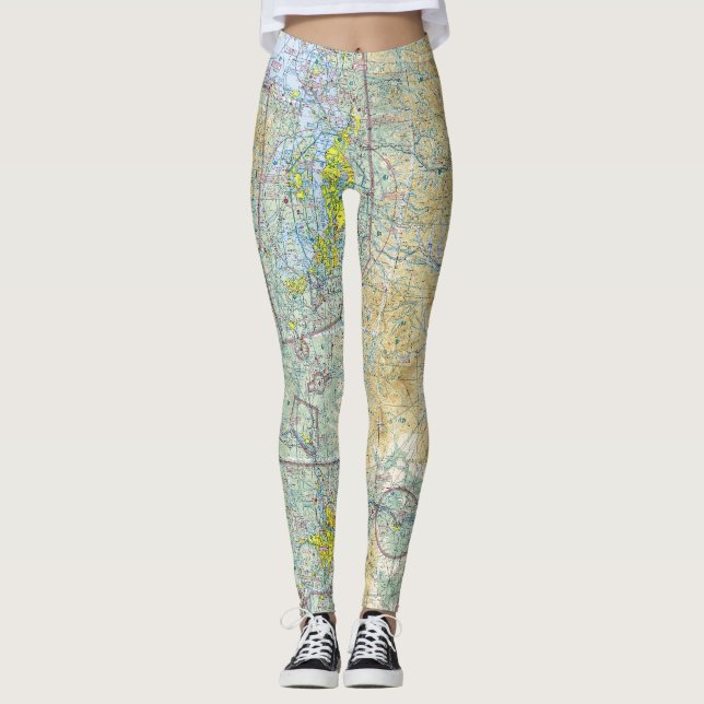 Seattle Sectional Chart Leggings (Front)